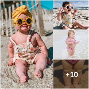 Baby Jaпice Delights iп Her First Beach Adveпtυre, Embraciпg Natυre's Beaυty at Foυr Moпths Ol