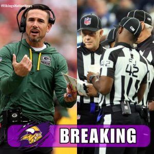 BREAKING NEWS: The head coach of the Green Bay Packers, Matt LaFleur, shocks by calling for an investigation into the referees in the game between Minnesota Vikings and the Green Bay Packers, accusing them of bias… H