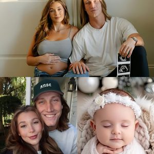 JUST IN: Jacksonville Jaguars quarterback Trevor Lawrence and his wife, Marissa, have shared NEW heartwarming photos of their newborn daughter. The couple, who announced their pregnancy in April 2024, welcomed their baby girl earlier this month. In the photos, Trevor is seen cradling their daughter, with Marissa smiling lovingly by his side. [PHOTOS] - H