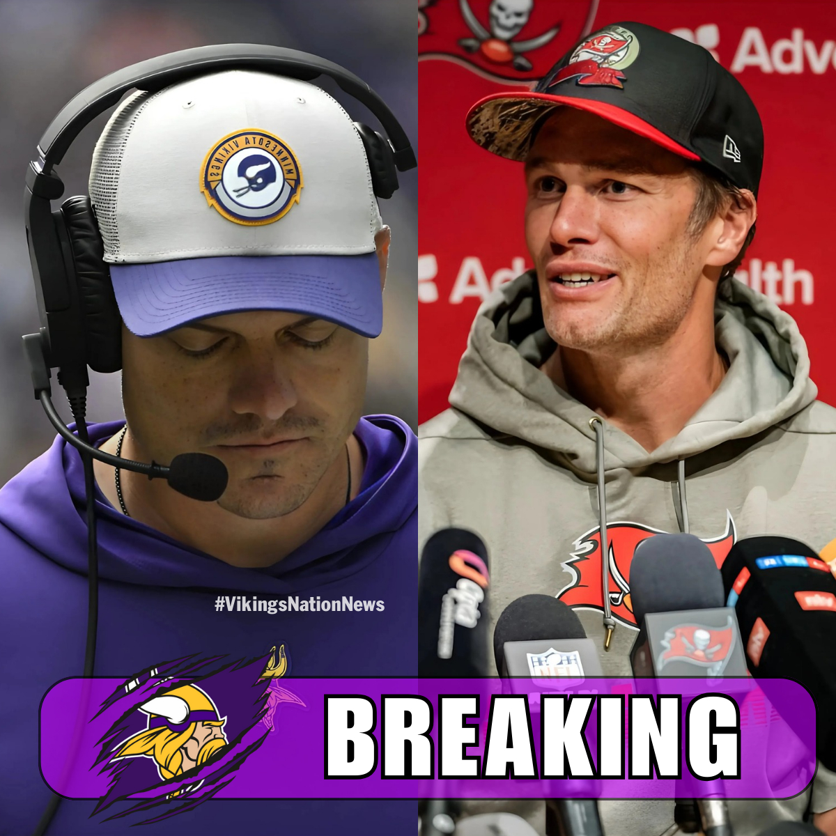 BREAKING Tom Brady has accused Minnesota Vikings head coach Kevin O