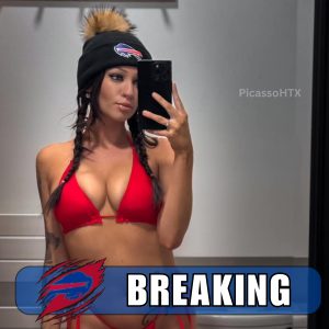 BREAKING: The Buffalo Bills fan kept her promise by posting a "nude" photo of herself as her team defeated the Baltimore Ravens, leaving fans drooling and unable to take their eyes off the screen. PicassoHTX