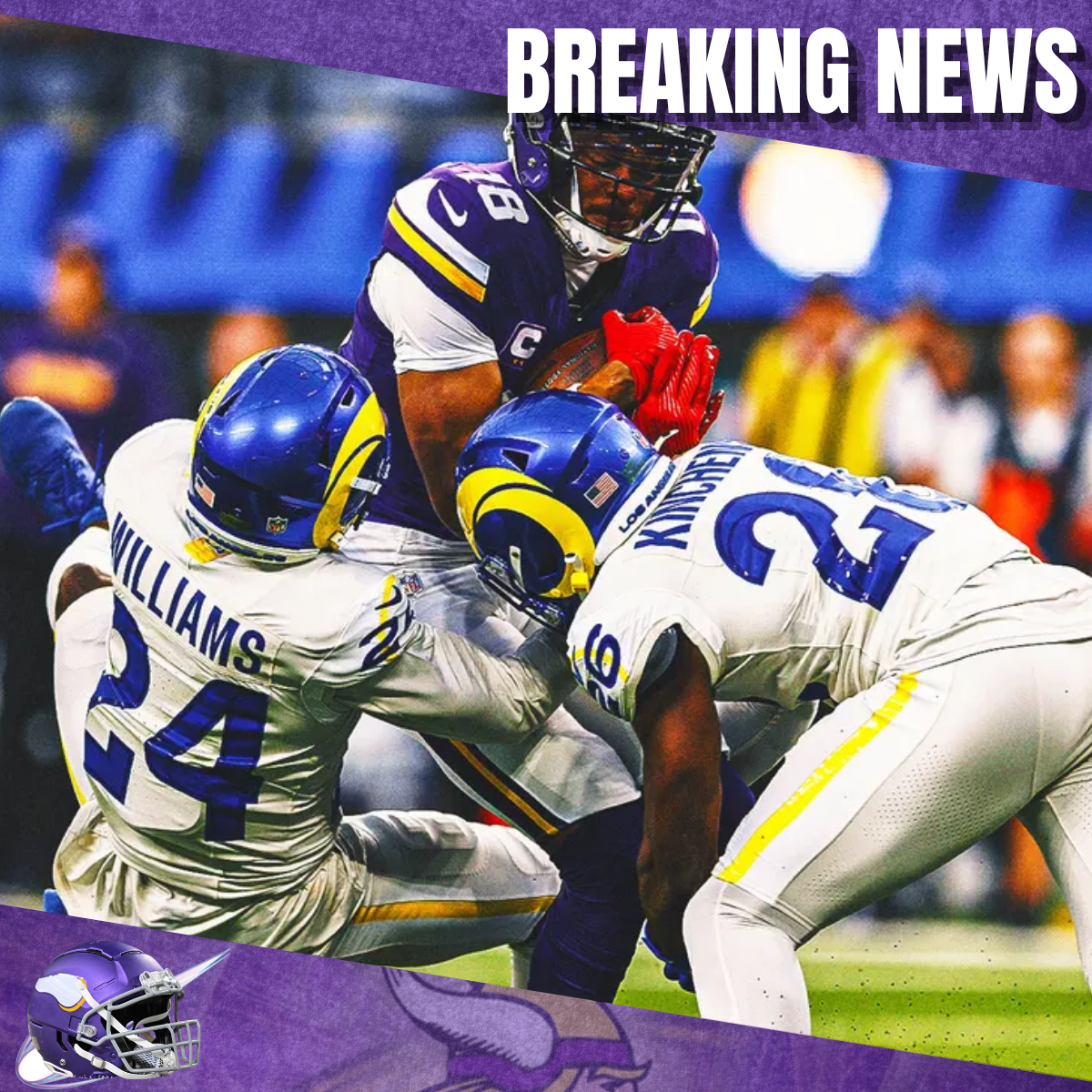 Vikings Get Crucial Update on Monday Night's Wild Card Game Against Rams Amid Wildfire Threat.D