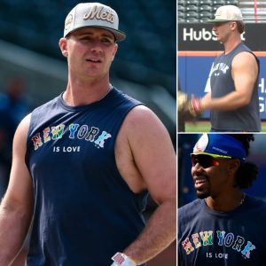 Pride Night Shines At Citi Field: Pete Alonso And Edwin DĂaz Wear T-shirts With The Phrase 'New York Is Love'! - SSS