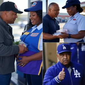 NOTICIAS IMPACTANTES: Dave Roberts regala silenciosamente una gran suma de dinero y un "regalo especial" a una mujer negra embarazada en la gasolinera: ¡sin cámaras, solo lágrimas y humanidad! Esto no sucedió en la televisión en vivo, sucedió en una esquina normal de la calle. El entrenador de los Dodgers, Dave Roberts, entregó un pequeño sobre, dijo solo una frase suave y compartió un abrazo emocional que se convirtió en una historia viral de compasión. Millones ahora lo llaman el momento más sincero de su carrera... - SSS